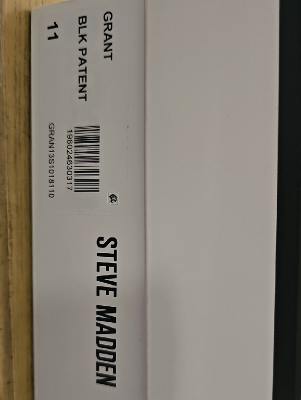 Steve Madden Black Patent Shoe Black patent boot in Box Label